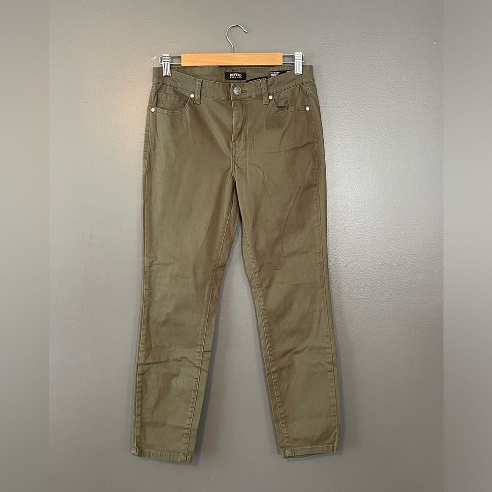 Buffalo David Bitton Olive Green Mid Rise Skinny Stretch Jeans Size 6